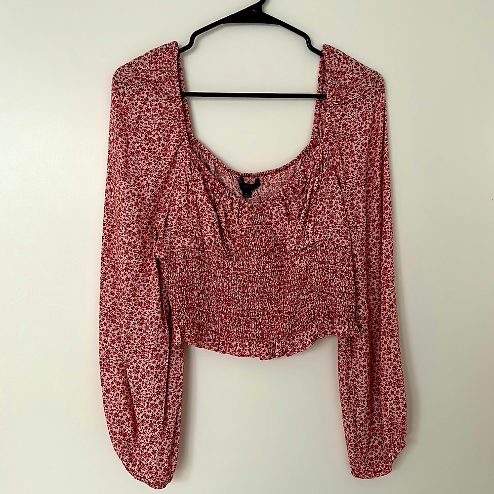 Cotton Candy LA for Ron Jon Surf Shop Floral Long Sleeve Crop